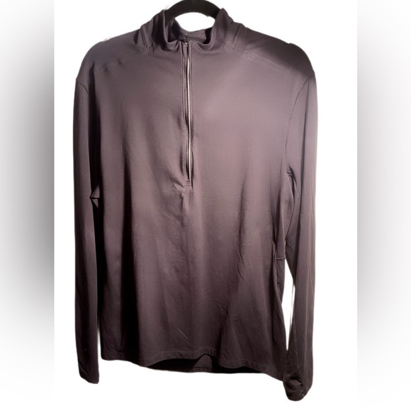 Lululemon Surge Warm 1/2 Zip Black Run Stretch Athletic Yoga Long Sleeve Top M - Picture 2 of 4